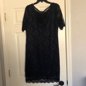 Navy blue lace dress